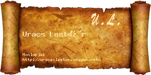 Uracs Lestár névjegykártya